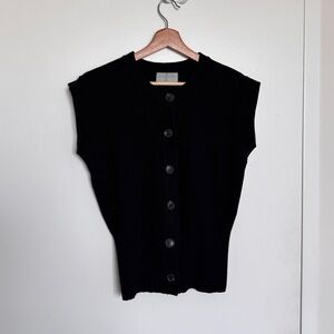 Modern Citizen Black/Navy Sweater Vest / Sleeveless Cardigan